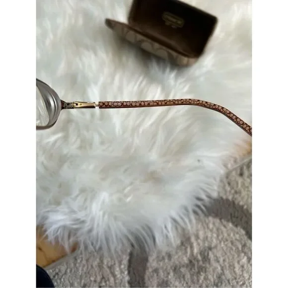 Coach Margarete toffee Eyeglasses Frames Full Rim Transparent Brown Clear Womens - Picture 6 of 9